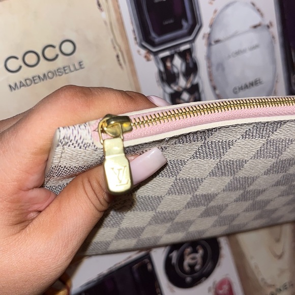 💎FINAL PRICE💎LOUIS VUITTON POCHETTE GM AZUR ROSE BALLERINE - Picture 3 of 10